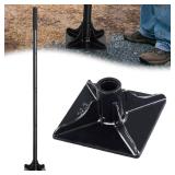 Heavy Duty Tamper Tool, 8x8 Ground Tamper Tool with 58 Inch Handle, Landscaping Tools Ground Level Tools for Sand Dirt Concrete Asphalt, Small Hand Tampers for Road Repairs Pavers Flat