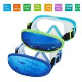 RUIGAO 2PK Kids Goggles Age 6-14, Diving Mask Elastic No TangleStrap, Swimming Goggles with Nose Cover