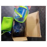 RUIGAO 2PK Kids Goggles Age 6-14, Diving Mask Elastic No TangleStrap, Swimming Goggles with Nose Cover