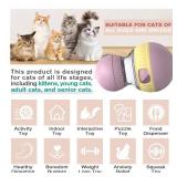 TLKNG Cat Treat Dispensing Toy Interactive Kitten Puzzle Feeder Food Dispenser Ball Kitty Enrichment Pink Thanksgiving Toys for Indoor Cats Stimulating Tous