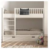 YOUDENOVA Bedside Caddy with 5 Pocket, Bedside Storage Organizer for College, Dorm Bed, Bunk Bed, Black