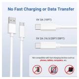 Basesailor Blink Mini 2 Power Cord 20FT/2Pack,Extra Long USB A to USB C Charging Cable USBC Extension Cable for Eufy SoloCam C210/S340,Petcube Cam 360,Security Camera Outdoor Indoor,15FT,25FT,6M 5M