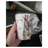 Pavilion - Grandma 17-ounce Cup, Floral Pattern Coffee Mug, Butterfly Coffee Cup, Spring Summer Kitchen Ideas, Grandma Gifts Microwave & Dishwasher Safe, 1 Count, Cream