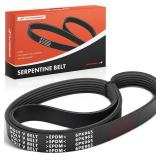 A-Premium Engine Serpentine Drive Belt Compatible with Mazda, Ford, Geo, Infiniti, Isuzu, Mercury & Subaru Cars - CX-5, 3, 3 Sport, 6, CX-9, CX-30, CX-50, Tempo, Storm, Q45, Impulse, Topaz, XT, & More