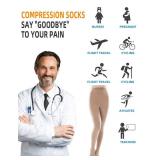 ZCLIKE Medical Compression Pantyhose Closed Toe Stockings for Women&Men 20-30mmHg All-Season Comfort Advanced Support for Varicose Veins Edema DVT Plus Size