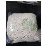 EVERGRACEHOME Chunky Chenille Knit Throw Blanket for Couch, Soft Luxurious Moss Stitch Blankets for Bed, Cozy Decorative Farmhouse Knitted Throws for Sofa, Beige, 50 x 60