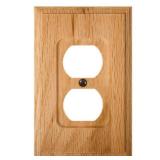 Amerelle 4025D Carson Wallplate, 1 Duplex, Wood, Light Oak, 1-Pack