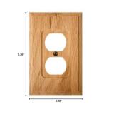Amerelle 4025D Carson Wallplate, 1 Duplex, Wood, Light Oak, 1-Pack