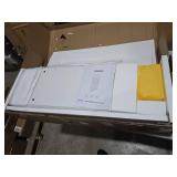 HORSTORS 67\" Tall Bathroom Storage Cabinet, Freestanding Linen Cabinet with Glass Door and Shelves, Kitchen Pantry with 2 Drawers for Bathroom, Living Room, Dining Room, Office, White