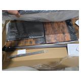 EnHomee 57\" Office Desk with Drawers and Printer Space,Computer Desk with Power Outlets,Home Office Desks with File Drawers Cabinet,Study and Gaming Desk with Shelves Monitor Stand,Rustic Brown