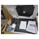 Farmhouse LED Nightstand with Gun Drawer&Invisible Lock,Modern Bedside Table with Human Sensor Design,Rustic Side Table with Wireless Charging for Living Room, Dark Oak