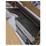 Outdoor Storage Cabinet & Potting Bench Table with Metal Top, Wooden Patio Furniture, Garden Workstation (Classic Grey, 39x31.5x17in)