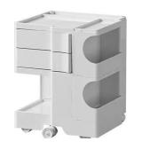 Drawer Storage Cabinet Trolley, 16.9x16.1x21.3" Bedside File Cabinet Furniture with Roller Storage Side Cabinet, 3 Layers Movable Side Table Storage Cabinet