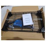 3 Tier Storage Rack Metal Wire Shelving Unit, Storage Standing Shelf Organizer for Laundry Bathroom Kitchen Pantry Closet Garage Basement Utility Room, Black 13.8\" D x 29.5\" W x 35.5\" H