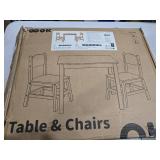 OOOK Solid Wooden Toddler Table and Chair Set, Stable and Sturdy, Easy to Clean Material, Kids Table and Chairs for Livingroom, Daycare, Classroom, Playroom