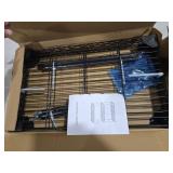 3 Tier Storage Rack Metal Wire Shelving Unit, Storage Standing Shelf Organizer for Laundry Bathroom Kitchen Pantry Closet Garage Basement Utility Room, Black 13.8\" D x 29.5\" W x 35.5\" H