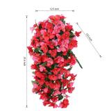 Faux Bougainvillea Artificial Flowers Plants for Outdoors Outside Decoration, 2pcs Fake Flowers Silk Long Trailing Vines UV Resistant Realistic for Front Door Porch Planter Urn Patio Balcony Yard, Mix