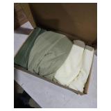 Floroom Wedding Arch Draping Fabric 3 Panels 20Ft Chiffon Fabric Drapes Arbor Drapery Wedding Ceremony Reception Swag Decorations (Forest Green +Sage Green +Ivory)