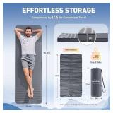 Elegear Air & Foam Camping Sleeping Pad, HexaFoam Camping Mattress Pad with Built-in Foot Pump Memory Foam Camp Pad 4-Season R-Value 9.5 Camp Sleeping Mat for Travel/Car/Tent, Gray