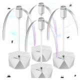 PIMAG Fly Fans for Tables, Fly Repellent Fan Outdoor Indoor Keep Flies Away, Repellent Fans for Tables with Holographic Blades for Picnic, Party, Restaurant, Kitchen, and BBQ, 4 Pack Silver