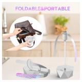 PIMAG Fly Fans for Tables, Fly Repellent Fan Outdoor Indoor Keep Flies Away, Repellent Fans for Tables with Holographic Blades for Picnic, Party, Restaurant, Kitchen, and BBQ, 4 Pack Silver