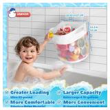 UNEEDE Bath Toy Organizer,4 Gallons Bathtub Toy Storage Organizer,Quick Access Bath Toy Holder for Bathtub,Baby Organizere,Quick Dry Baby for Tub,Mesh Shower Caddy