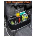 Savadicar Rear Seat Drink Cup Holder for 2018-2024 Jeep Wrangler JL JLU 4XE & Gladiator JT, Backseat Floor Console Beverage Storage Solution, Interior Accessories, 1 PC, Black