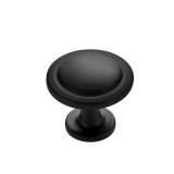 Ravinte 30 Pack 1-1/4 inch Matte Black Zinc Euro-Style Cabinet Knobs, Drawer Pulls & Door Handles
