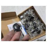 Ravinte 30 Pack 1-1/4 inch Matte Black Zinc Euro-Style Cabinet Knobs, Drawer Pulls & Door Handles