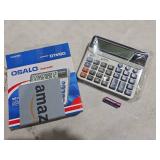 Desktop Calculator Extra Large 5-Inch LCD Display 12-Digit Big Number Accounting Calculator with Giant Response Button, Battery & Solar Powered, Perfect for Office Business Home Daily Use(OS-6815)