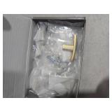 Amerdeco 10 Pack Brushed Gold Cabinet Knobs Single Hole Cabinet Handles 2 Inch Solid Zinc Alloy Cupboard Drawer Knobs Kitchen Cabinet Knobs T Bar Hardware ZH0003