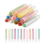 NewFamily Dustless Chalk for Kids, Colored Sidewalk Chalk With Holder,Non-Toxic Washable Toddlers Chalks Drawing Writing for Outdoor Art Play,Blackboard(12 Pcs)