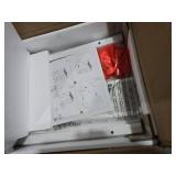 MEUIS Small Bathroom Ladder Shelf - Floor Standing Shelves with Fabric Drawer 3 Tier Freestanding Stand Shelf Farmhouse, White