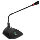 Desktop Gooseneck Wired Microphone System - Table Mounted Corded Voice Condenser Mic with Pop Filter - XLR to 1/4