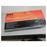 Desktop Gooseneck Wired Microphone System - Table Mounted Corded Voice Condenser Mic with Pop Filter - XLR to 1/4