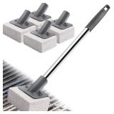 Grill Cleaner for Outdoor Grill, Grill Brick with 17\" Long Handle, 5 Grill Stones +1 Handle Cleaning Kit, BBQ Grate Griddle Scrub Cleaner, Heavy Duty Pumice Stone Block for Grills Oven Stove Flat Top