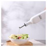 VICUKIE Olive Oil Dispenser Set For Kitchen, 17oz Glass Bottle With Pour Spout, Farmhouse Olive Oil Dispenser Bottle For Kitchen, White Farmhouse Decor (1 white)