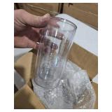 Homestead Choice 16oz Insulated Tumblers Plastic Keeps Drinks Cold & Hot, 4pack Double Walled Clear Insulated Drinking Glasses Cup, BPA-Free, Dishwasher Safe Reusable, Camping, Travel, Kitchen, Party