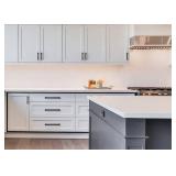 Amerdeco 10 Pack Matte Black Cabinet Pulls 10 Inch(256mm) Hole Center Cabinet Hardware Kitchen Cabinet Handles for Bathroom Drawer Pulls Dresser Pulls ZH0001