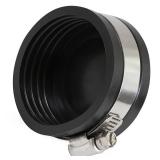 Supply Giant 39334 Flexible PVC Pipe Cap with Stainless Steel Clamp, 1.9\" Inner Diameter for 1-1/2\" Nominal Pipe, Black