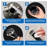 Supply Giant 39334 Flexible PVC Pipe Cap with Stainless Steel Clamp, 1.9\" Inner Diameter for 1-1/2\" Nominal Pipe, Black