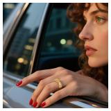 Fidget Toys Adults Anxiety Ring for Women: Fidget Spinner Cute Let Them Symbol Thumb Ring Stainless Steel Gold Silver Black Size 5 6 7 8 9 10 (Gold-LET Them, 7)