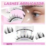 FADLASH Magnetic Eyelashes with Applicator Natural Look Magnetic Lashes Reusable 4 Pairs False Eyelashes Kit Easy to Wear and Remove (KS01+B1+MC+K8)