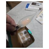 E12 Type C 2200k 40 Watt Equivalent Frosted LED Bulb Candelabra Candle Dimmable Small Base Chandelier Light Ideal for Dining Rooms Living Rooms and bedrooms Long Lasting Light for Cozy Settings