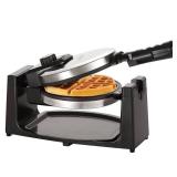 bella Classic Rotating Belgian Waffle Maker with Nonstick Plates, Removable Drip Tray, Adjustable Browning Control and Cool Touch Handles, Stainless Steel