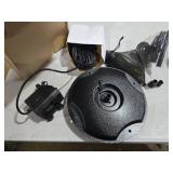 Biling Floating Pond Fountain with 660GPH Fountain Pump, Color-Changing LED Lights, 27 FT Power Cord, 3 Spray Patterns, Pond Water Fountain for Outdoor Pond, Black