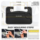 EcoNour 2 in 1 Car Steering Wheel Desk | Tray for Laptop Car Mount with Pen Holder | Desk Console for Car | Food Tray for Eating with Drinks Holder | Multipurpose Travel Car Accessories
