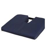 DMI Gradual Slope Seat Cushion for Coccyx, Sciatica and Tailbone Pain Used With Dining Room Chairs, Desk Chairs, Thin Car or Wheelchair Cushions, Machine Washable-Cover, 15 Inch, Navy