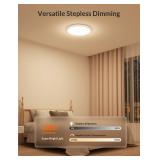 LEPOWER-TEC Smart Ceiling Light, RGBWW Flush Mount Ceiling Light, 3200 LM Dimmable LED lights Fixture, Compatible Alexa, 2700K-6500K, 28 Preset Scenes, for Bedroom Kitchen Living Room, 13 Inch, 1 Pack