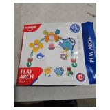 UTOPLIKEY Adjustable Baby Stroller Arch Toy, Car Seat Toys for Infants 6-12 Months Hanging Toy Bar Attachment with Mirror & Sound, Crib Comfort Gift for Birthday, Baby Shower